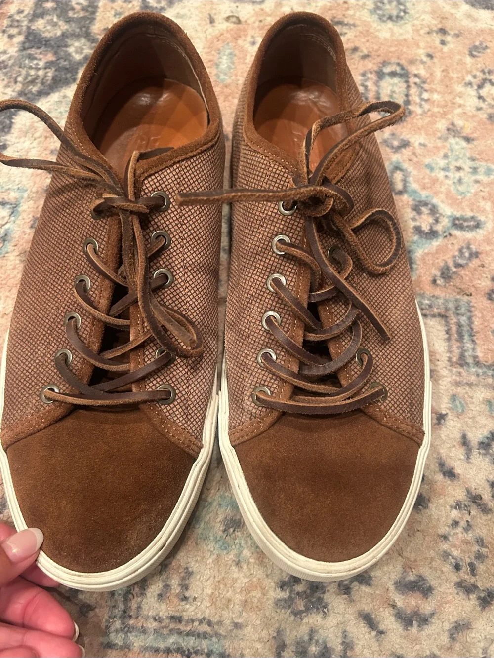 Frye Brown Men's Canvas Low-Top Sneakers